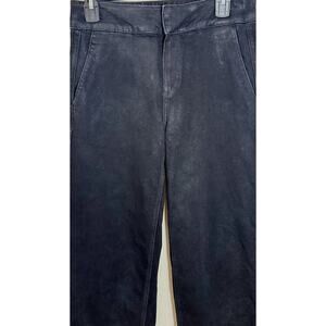 Paige Nellie Black Coated Straight Leg Pants